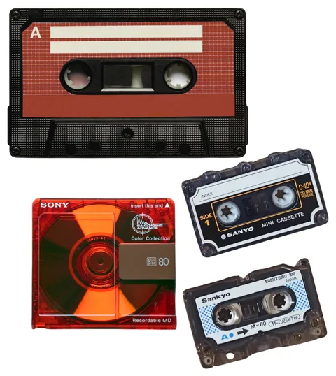 Cintas de casete de audio y MiniDisc antes de digitalizar